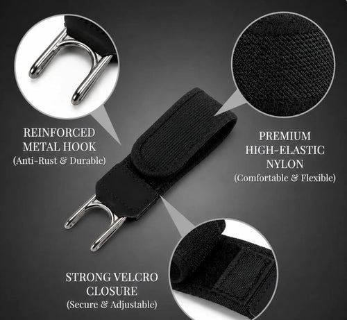 Metal Adjustable No Buckle Belts for Men and Women with Hook (2Pcs)